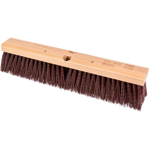 Pferd 18" Coarse Sweep Floor Brush - Maroon Synthetic Fill, 3" Trim 89285 - main